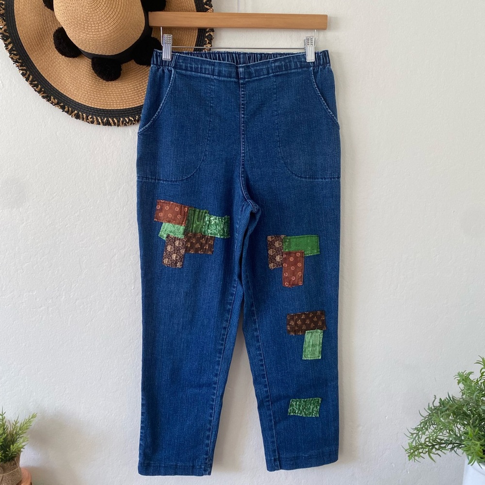 Croft & Barrow Boho Patchwork Pull On Stretch Den… - image 3